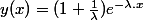 y(x) = (1 + \frac{1}{\lambda})e^{-\lambda.x}